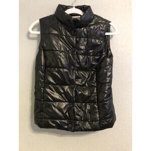 Converse One Star Women Size Small Sleeveless Snap Button Front Puffer Vest